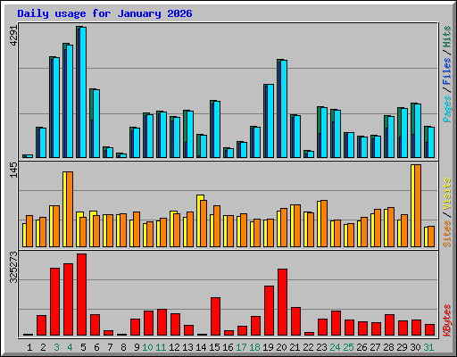 Daily usage for January 2026