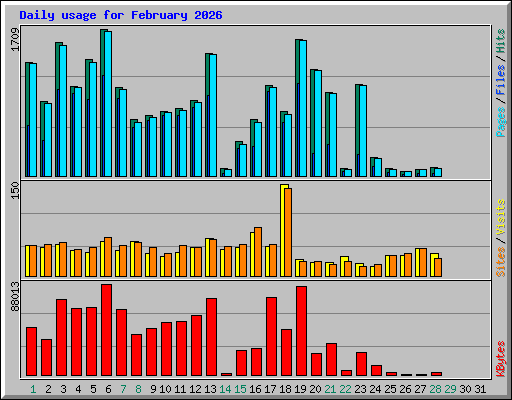Daily usage for February 2026