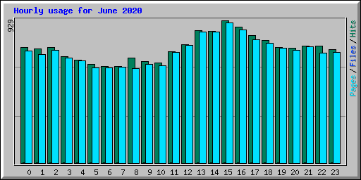 Hourly usage for June 2020