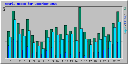 Hourly usage for December 2020
