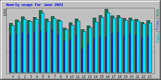 Hourly usage for June 2021