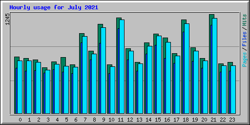 Hourly usage for July 2021