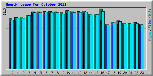 Hourly usage for October 2021