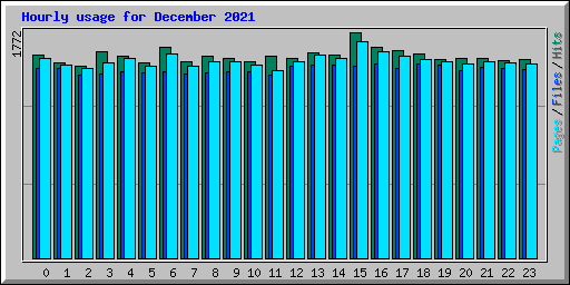 Hourly usage for December 2021