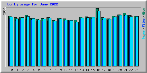 Hourly usage for June 2022