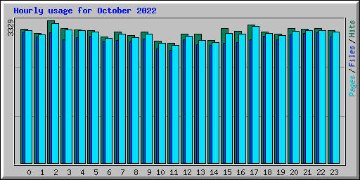 Hourly usage for October 2022