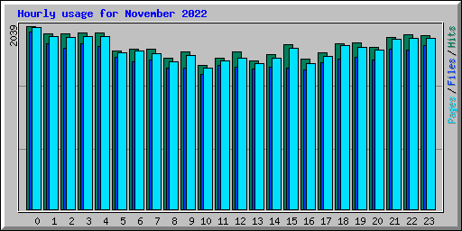 Hourly usage for November 2022