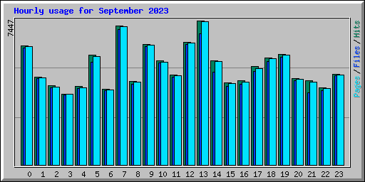 Hourly usage for September 2023
