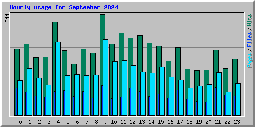 Hourly usage for September 2024