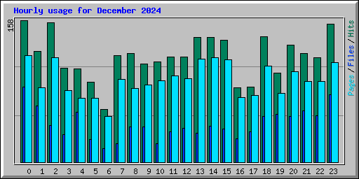 Hourly usage for December 2024