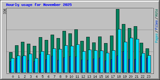 Hourly usage for November 2025