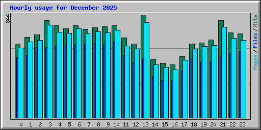 Hourly usage for December 2025